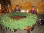 Wreath in front of Choir loft